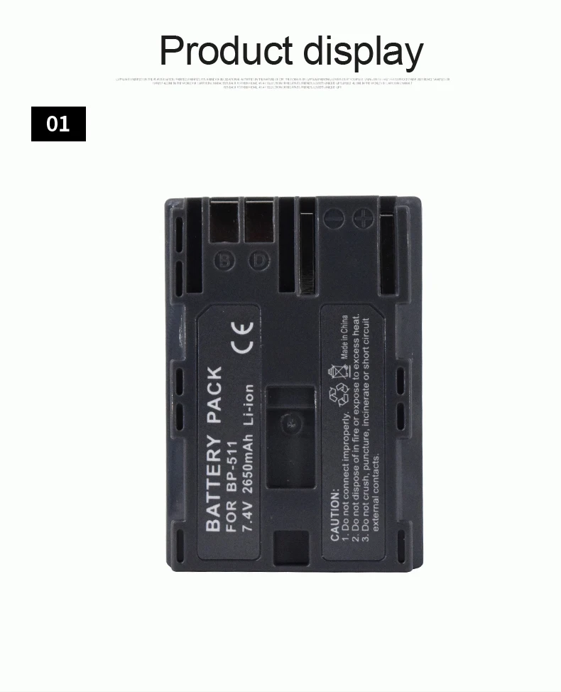 PALO 2650 мА/ч, 7,4 V BP-511 BP-511A BP 511A для Камера Батарея BP511 BP 511 для цифровой однообъективной зеркальной камеры Canon EOS 40D 300D 5D 20D 30D 50D 10D G6 L10