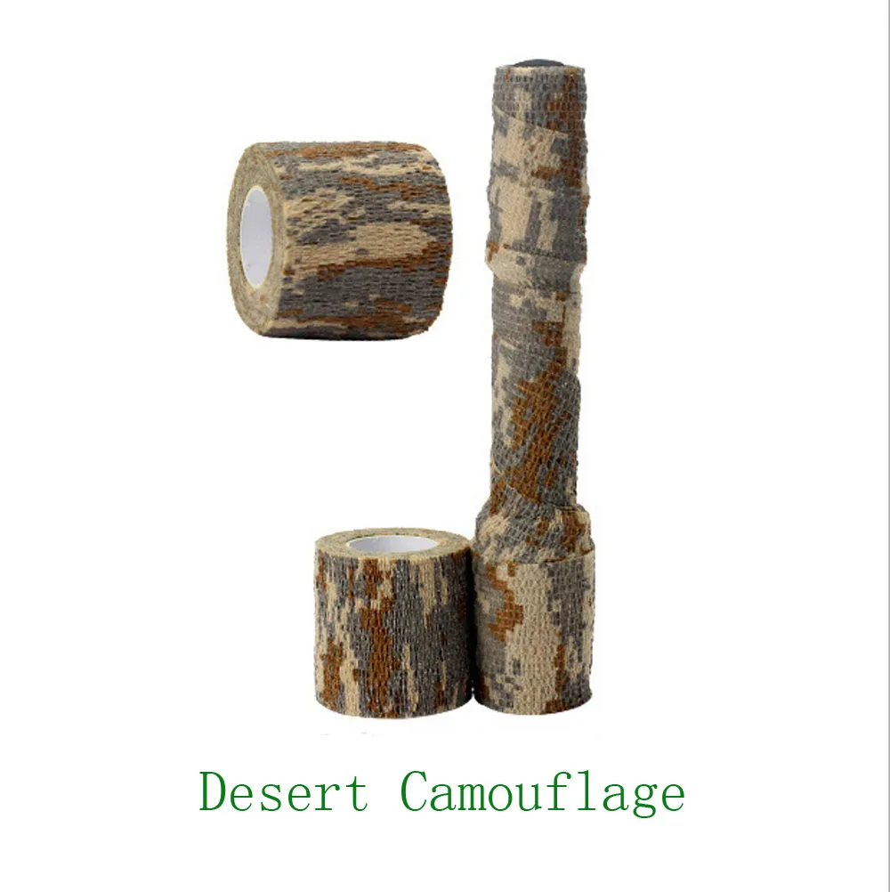 Desert Camo 1 рулон U pick 4,5 м* 5 см Водонепроницаемый Открытый камуфляж походный Кемпинг Охота камуфляж Стелс ленты обертывания - Цвет: Desert Camo