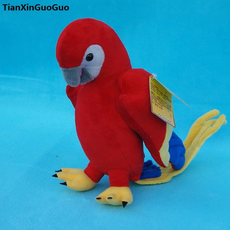 

high quality goods about 26cm coloured red parrot bird plush toy soft doll toy birthday gift s0079