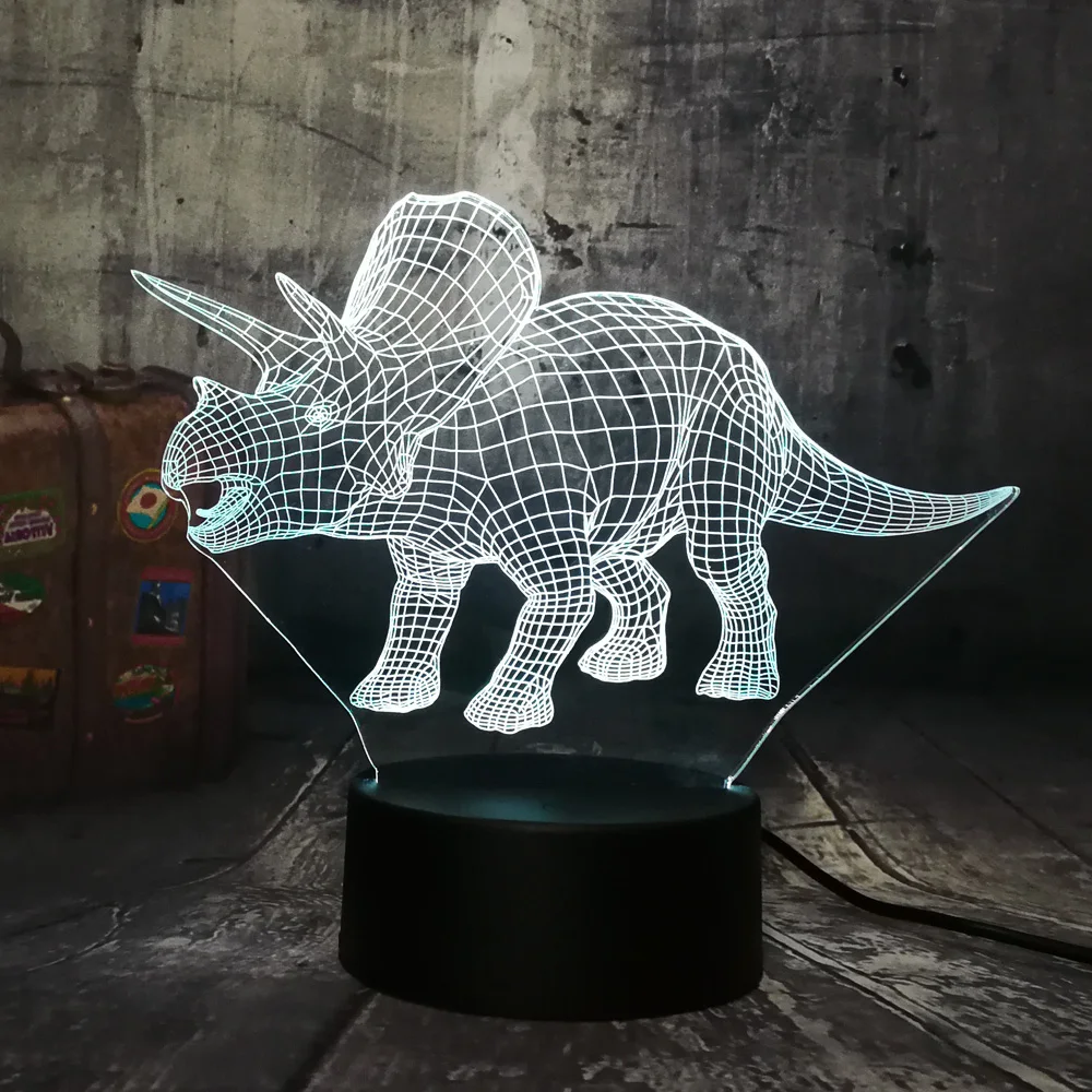 Пижама с динозавром из фильма Парк Юрского периода Трицератопс 3D светодиодный