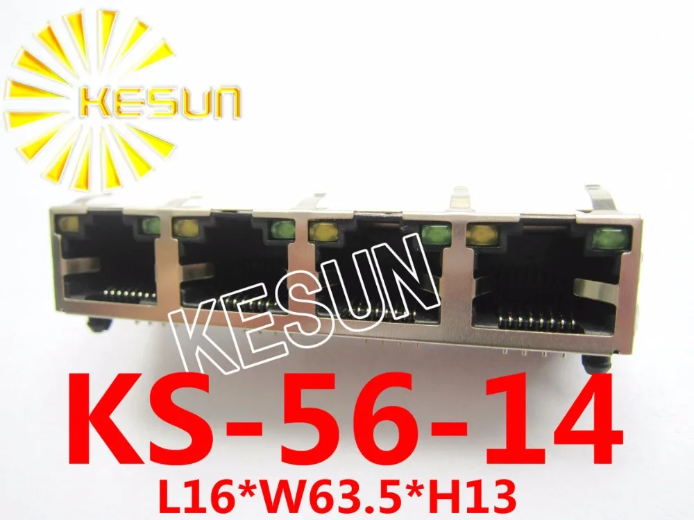 40 шт. x RJ45 56/1x4 Тип светодиодного разъема 4 порта с металлической шрапнели PCB