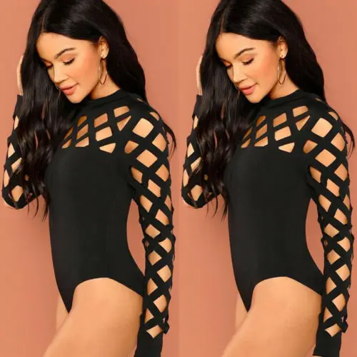 Женские колготки с длинными рукавами и круглым вырезом Модные женские летние