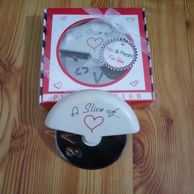 50 шт. &quotКусочек любви&quot из нержавеющей стали резак для пиццы в миниатюрной