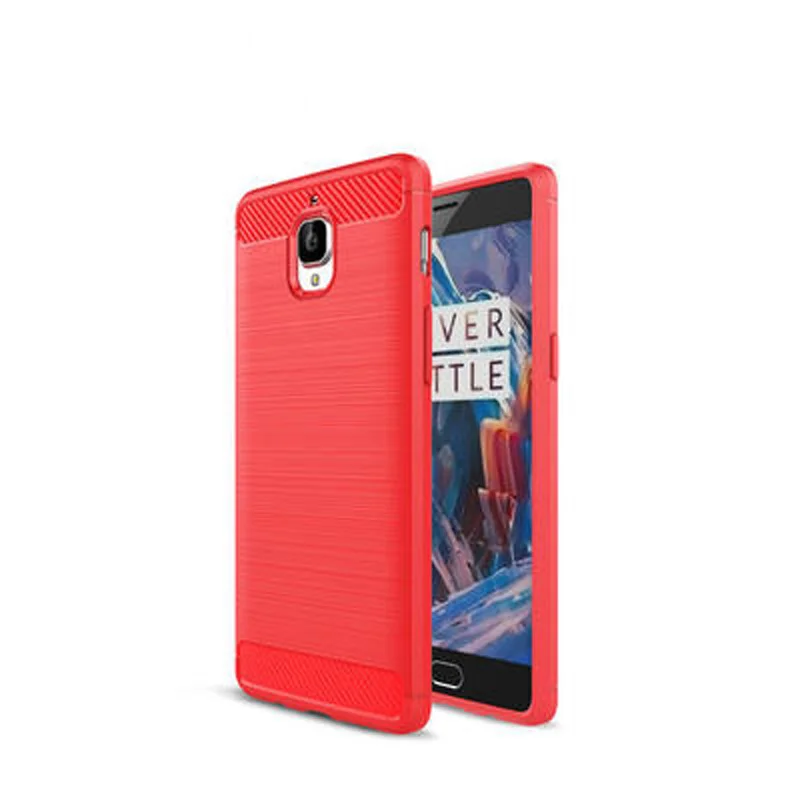 Текстурированный силиконовый чехол из углеродного волокна для Oneplus 3, мужские чехлы в деловом стиле One plus 3 Oneplus3 1+ 3