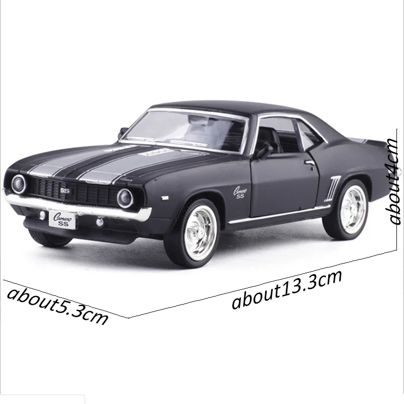 13 3 см 1/36 масштаб сплава черный Цвет металлический Chevrolet Camaro гоночный автомобиль с
