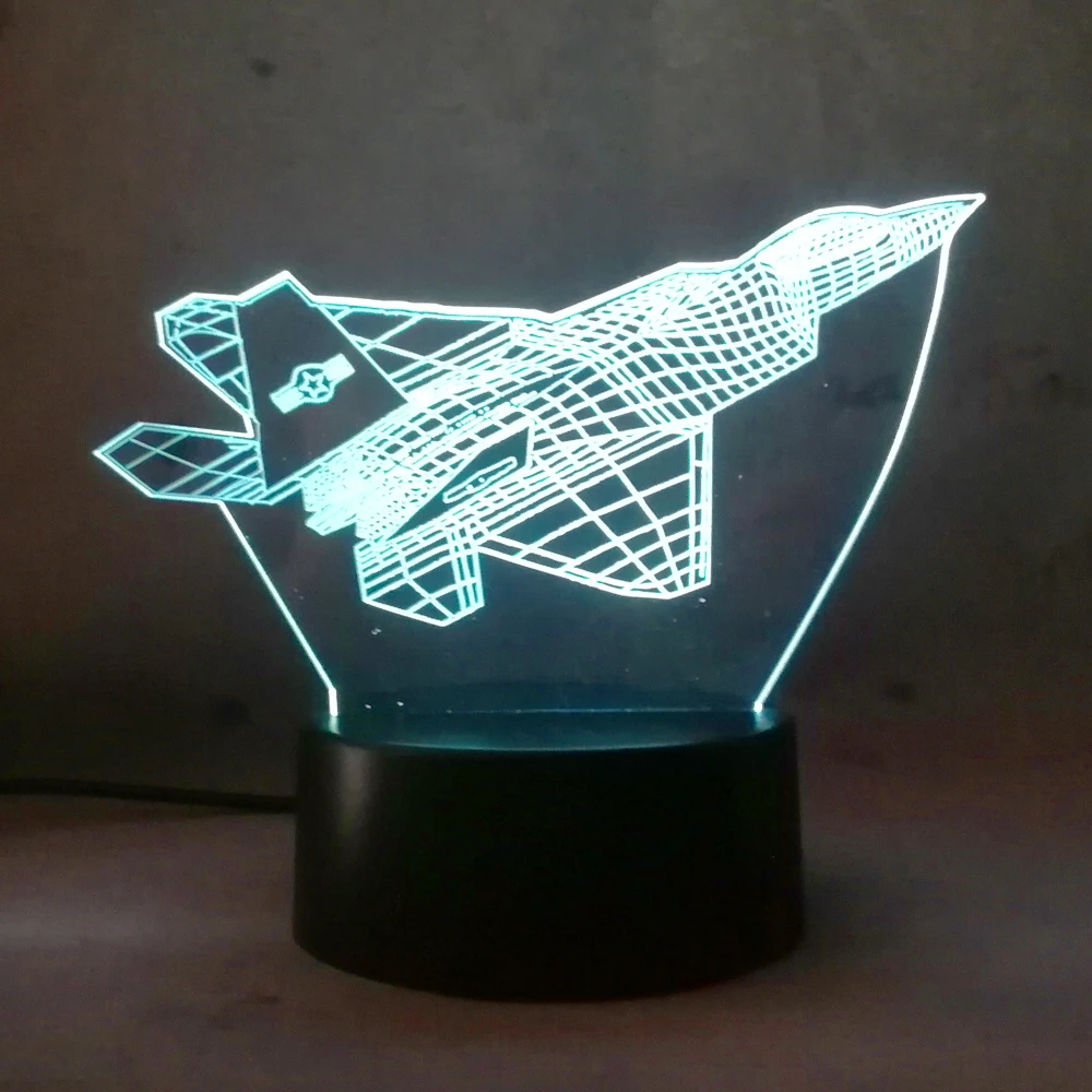 Крутая игрушка RC 3D модель самолетов креативная Ночная лампа сенсорная струйная