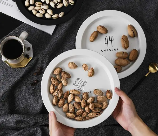 

1 шт., пластиковый поднос для еды в скандинавском стиле, Сервировочные подносы для ресторана, для чайного торта, кухни, бара, столовая посуда, ...