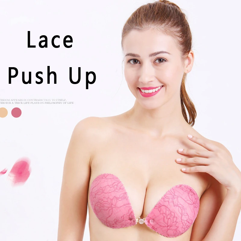 Сексуальная Невидимый бюстгальтер вышивка Супер Push Up Силиконовый без косточек