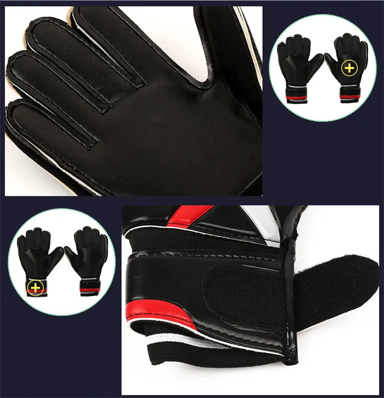 New Kids Men goalie soccer gloves full latex 5mm professional football goalkeeper 5 finger save guard |