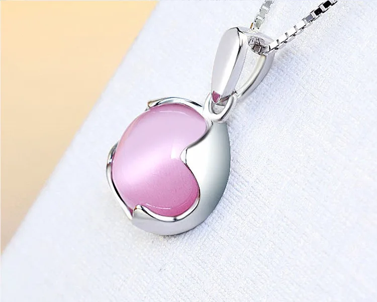 Подвеска из стерлингового серебра 925 пробы женская мода простая новинка Опаловая