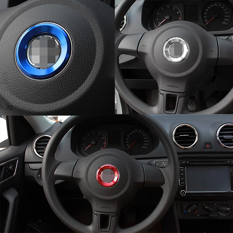 ESPEEDER Alloy Steering Wheel Trim Car Styling Decoration Ring Sticker Badge Fit For VW Golf Jetta Polo CC Tiguan Eos Passat | Автомобили