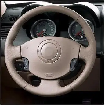 Visbull PU кожаная обивка рулевого колеса V1020 для Renault Megane 2 2003-2008 Kangoo 2008 Scenic 2003-2009.