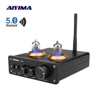 aiyima 6j1 vacuum tube amplifier preamplifier bluetooth 5 0 preamp amp treble bass tone adjustment for speaker sound home audio