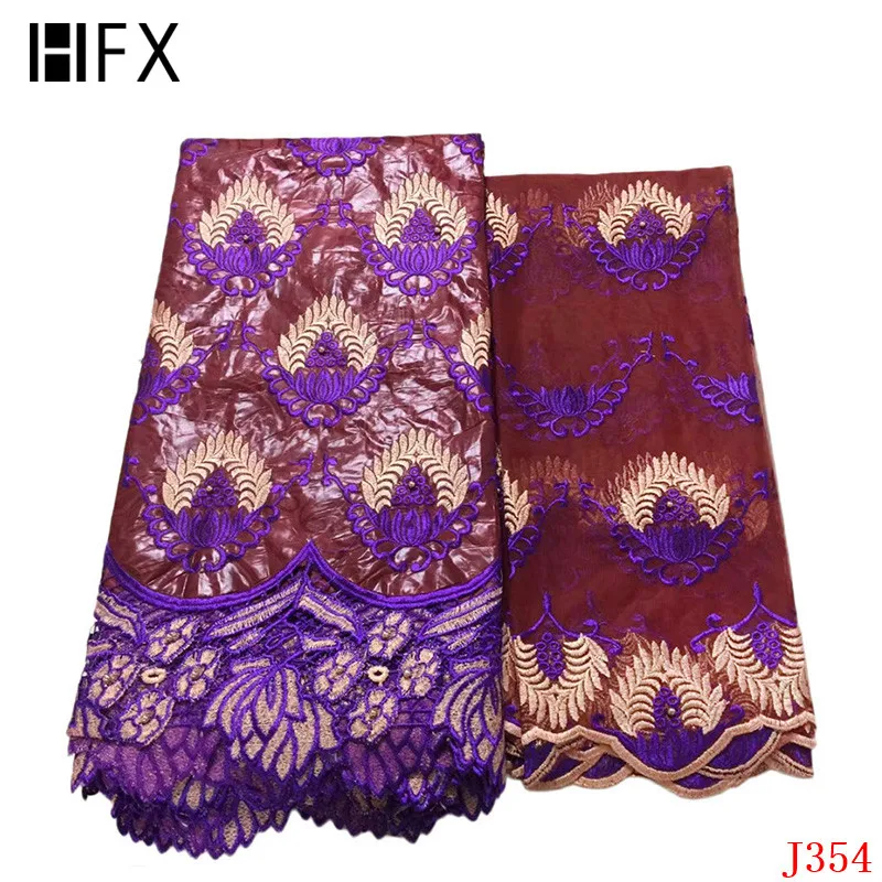 HFX 5 ярдов + 2 африканская кружевная ткань 2019 Высокое качество Чистая Bazin Riche Getzner