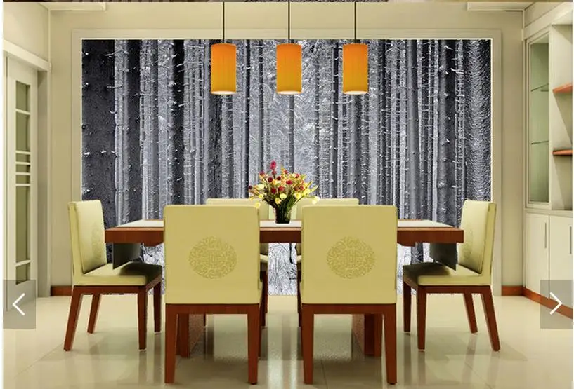 

3d photo wallpaper custom 3d TV wallpaper murals Black and white forest art TV setting wall paintings 3d living room wallpaper