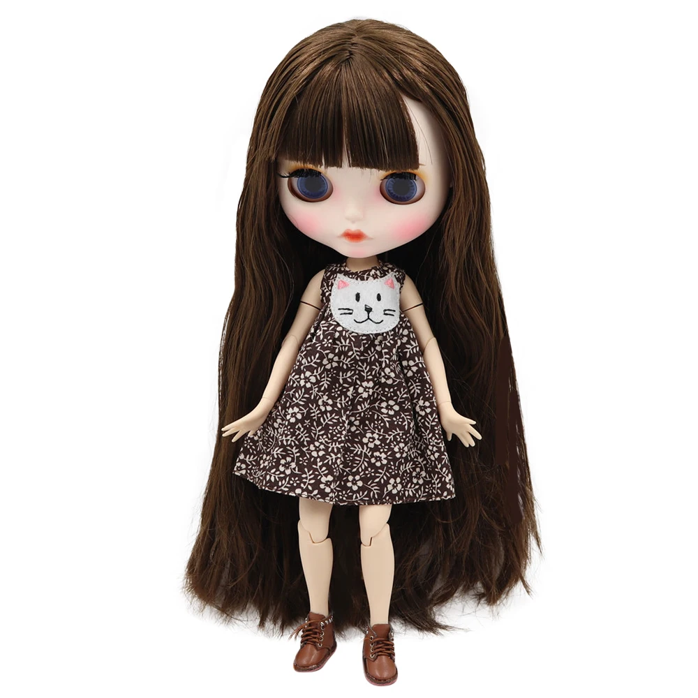 Кукла Blyth doll BL0521 от ICY DBS с белой кожей для суставов тела темно коричневыми