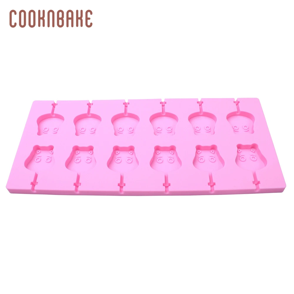 COOKNBAKE bear силиконовая форма для леденцов ox 12 отверстий конфеты мастики сделай сам