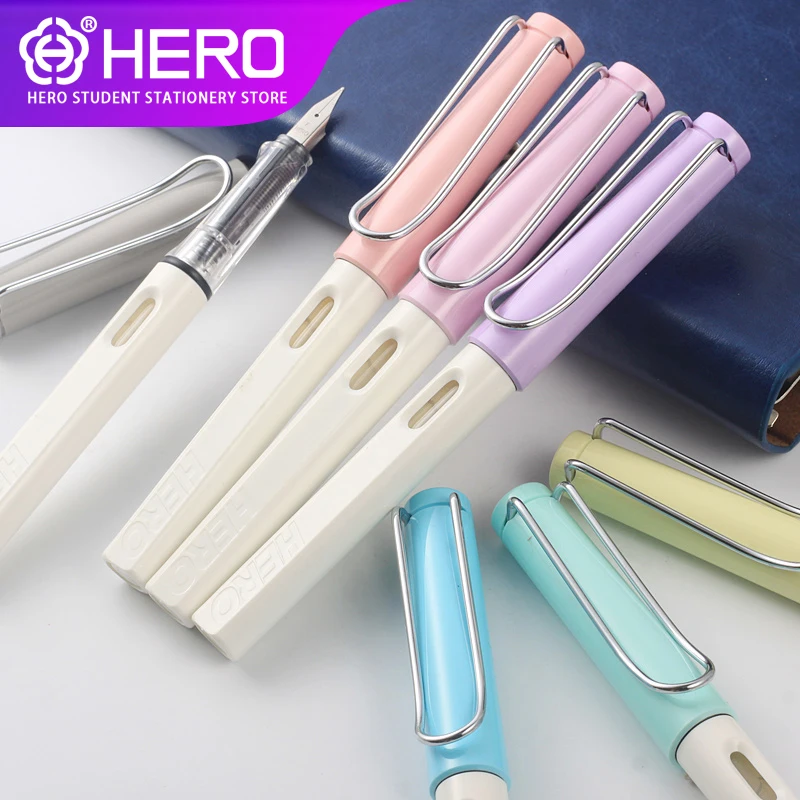 Hero Fountain Pens for school 359 original official authentic 11 color optional student office writing Free Engrave Custom | Канцтовары