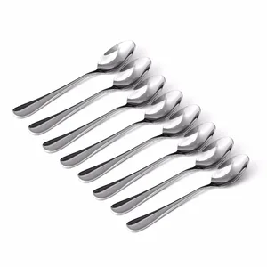 Высококачественная Новинка 8 шт., ложка из нержавеющей стали для чая, кофе, супа, риса, новинка Sep20