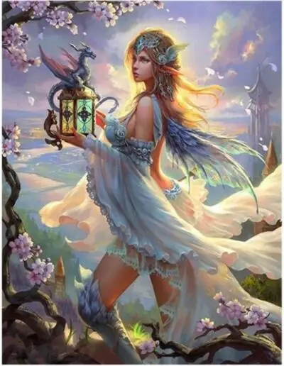 

5D DIY full square drill Diamond Painting Colorful fat woman Cross Stitch Mosaic Rhinestone Embroidery home decorate