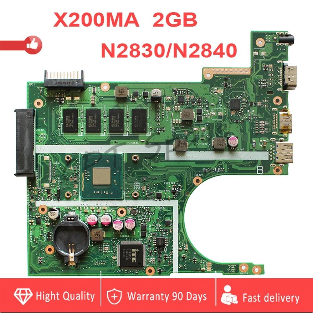 X200MA N2830/N2840 2G память для ASUS X200M REV: 2,1 Материнская плата для ноутбука X200MA материнская плата X200MA материнская плата протестированная звуком