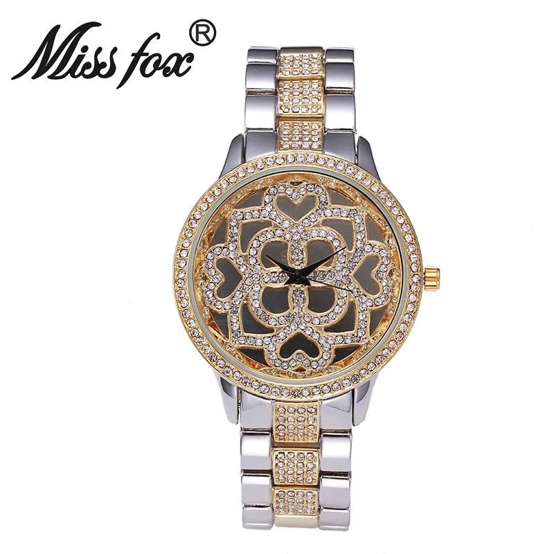 

Miss Fox Gold Watches Women Luxury Quartz Wristwatches Ladies Steel Clock Montre Femme for Female Relogio Feminino Hodinky Saat