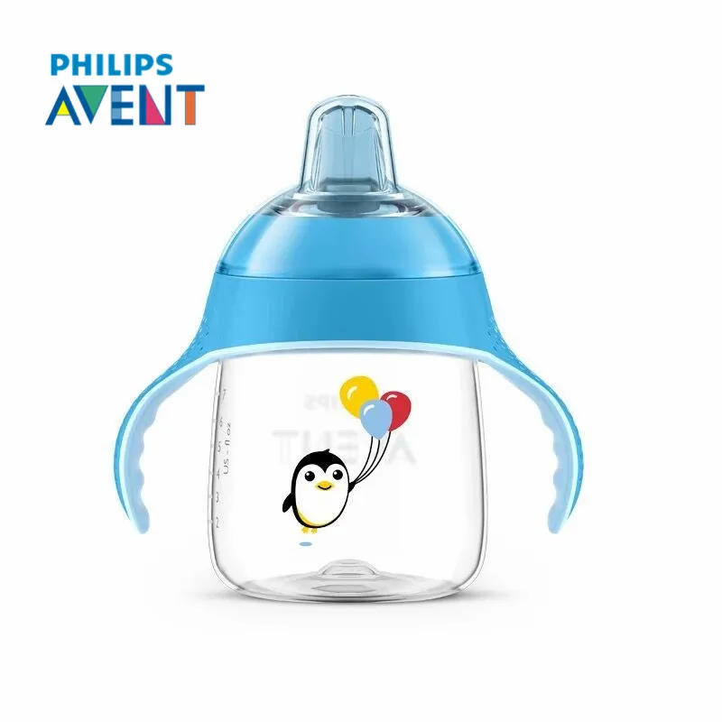 Avent 260 мл/200 мл bpa бесплатно мультфильм мягкий носик Чашки с ручками Бутылочки для
