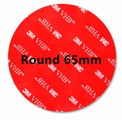 Round 65mm 3 М VHB 5608 высокая производительность для дома и улицы Применение серый лента 3M Водонепроницаемый акриловая пена Двухсторонняя клейкая лента, высечки любой размер - Цвет: Round 65mm
