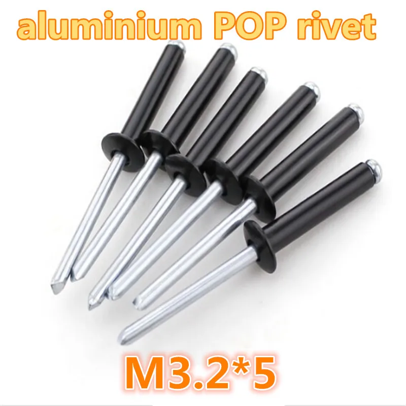 Черные алюминиевые заклёпки m3.2 * 5 100 шт.|pop rivets|aluminum pop rivetsblind rivet |