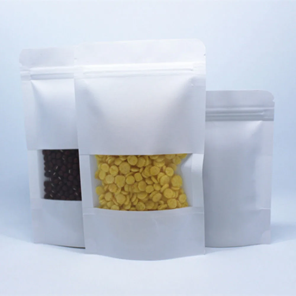 10 шт чайный пакет белый крафт бумажный кофейные семена сладости Ziplock уплотненный