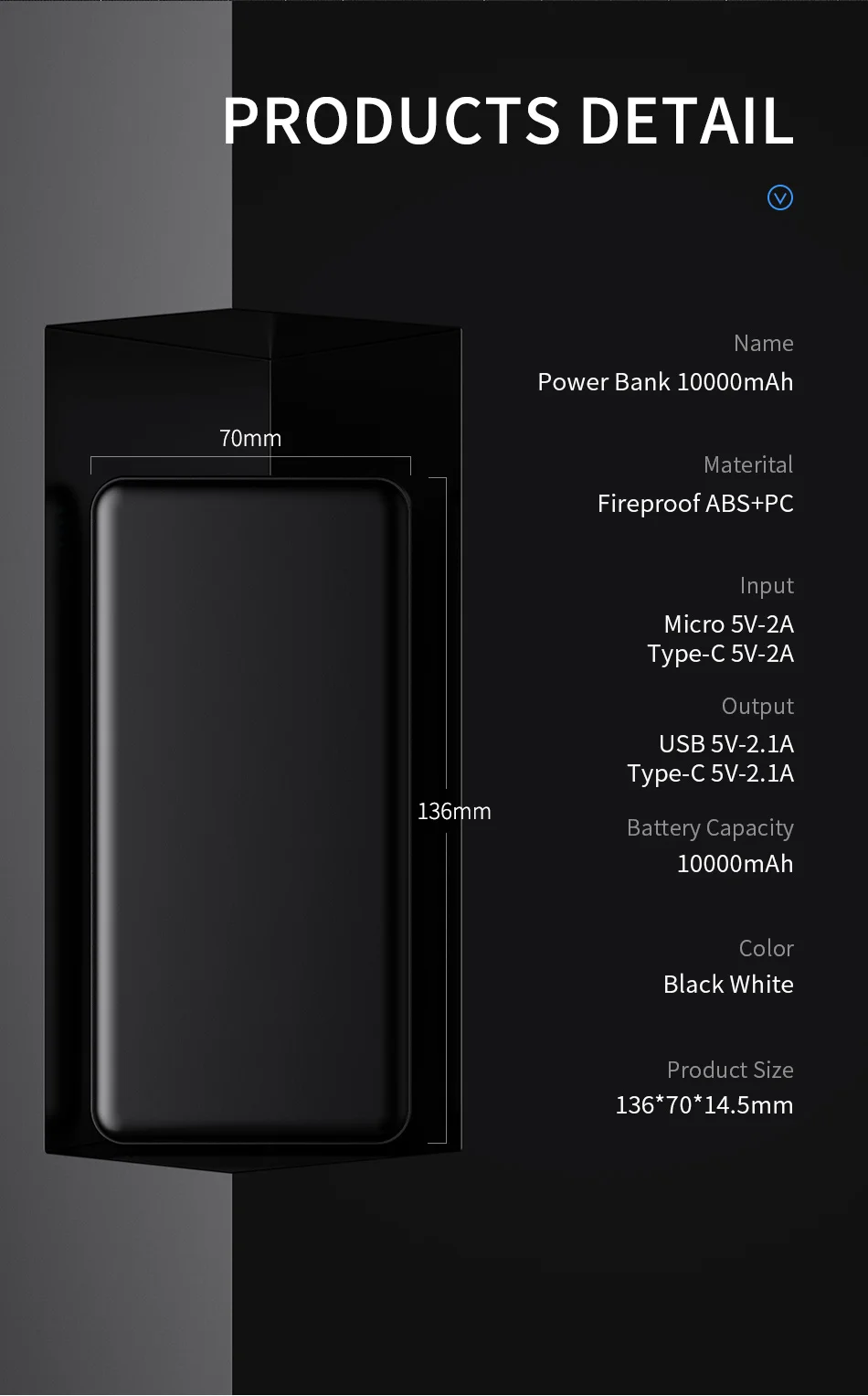 ROCK power Bank Ультратонкий внешний аккумулятор 10000 мАч портативное зарядное устройство Универсальный мобильный телефон внешний аккумулятор для samsung Xiaomi