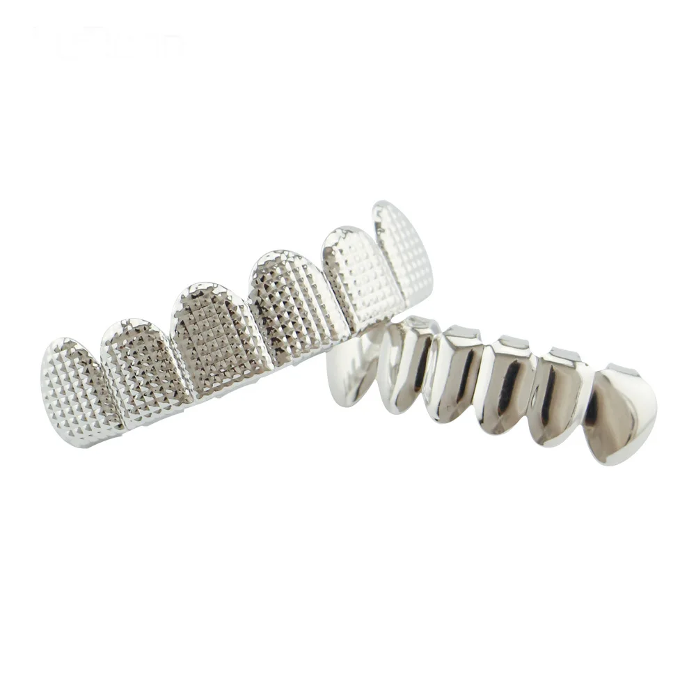 4 цвета для мужчин в стиле хип-хоп зубья грильц Клык верхней и нижней зубы Grillzs