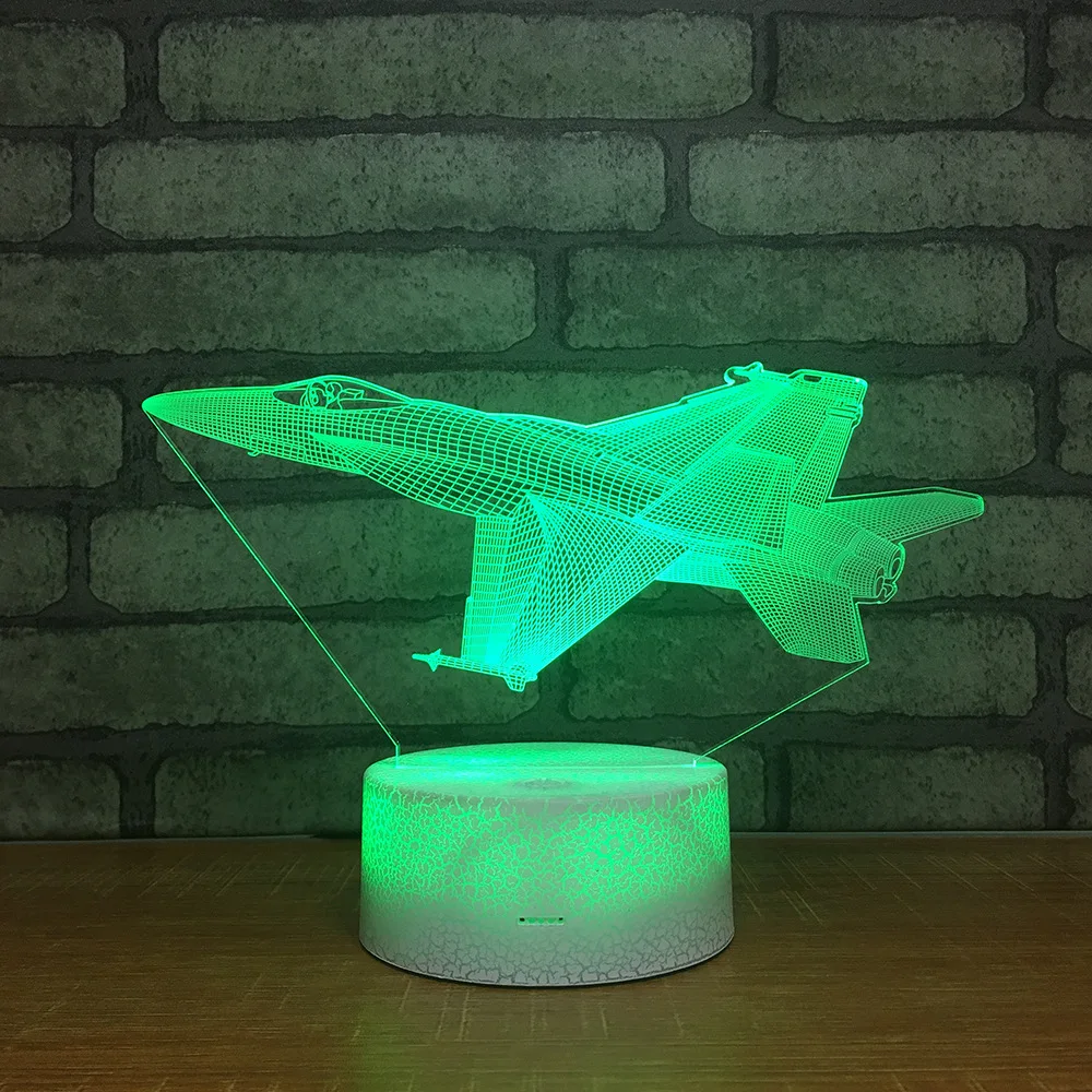 Подарки креативность 3d светодиодный светильник красочный креативный Led атмосфера Diy Led самолет СВЕТОДИОДНЫЙ Ночник Led Usb 3d светильники