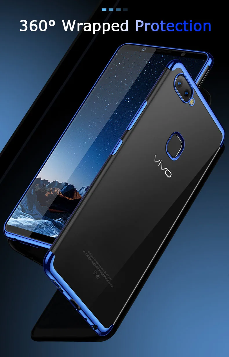 ДЛЯ Vivo Y71 чехол Роскошный ТПУ покрытие задняя крышка для vivo X21 V9 Y85 Y79 Y75 V7 Plus X20 X7 X7P X9