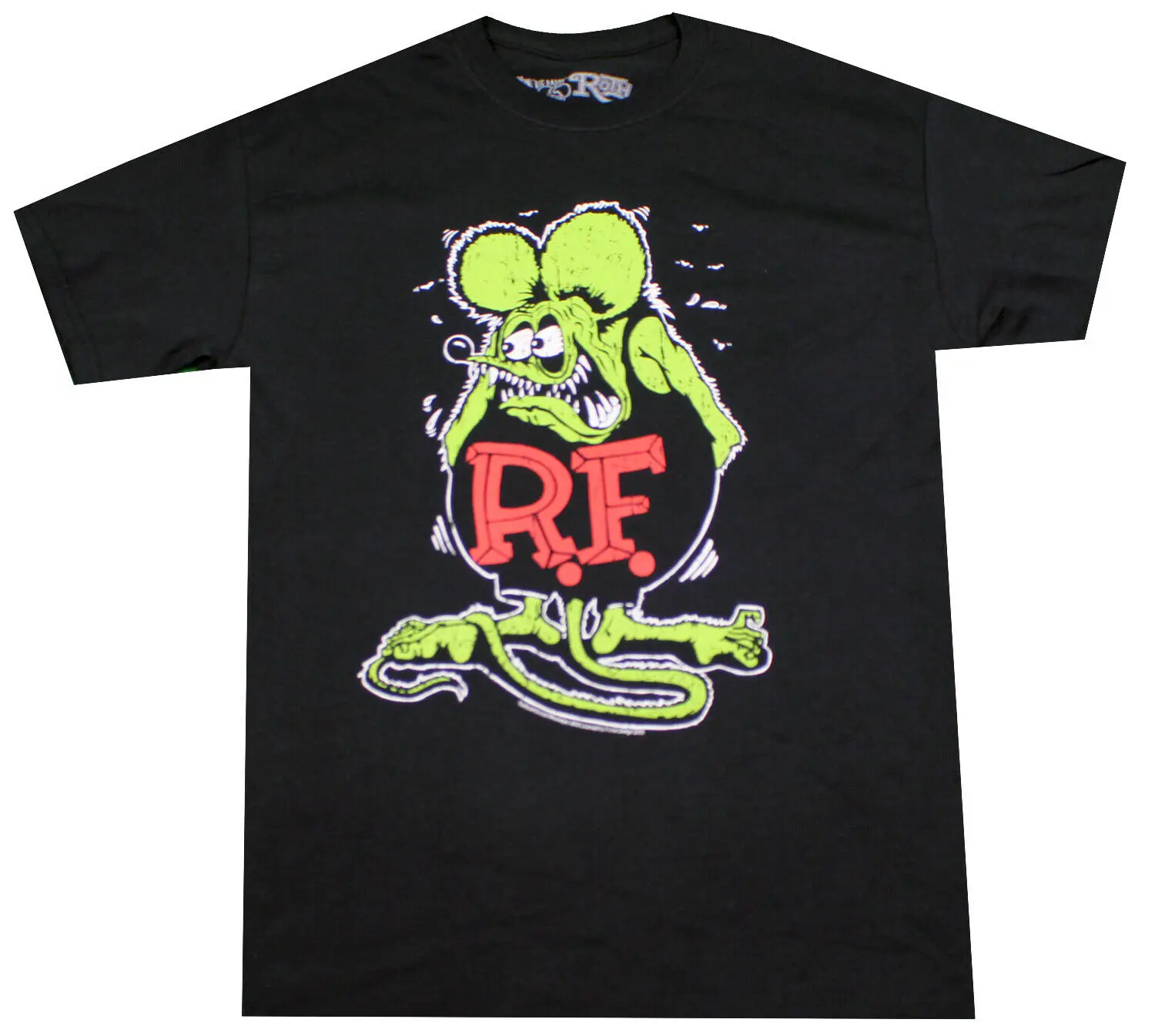 Rat Fink BIG DADDY ED ROTH футболка Черная Мужская мультяшная Винтажная для