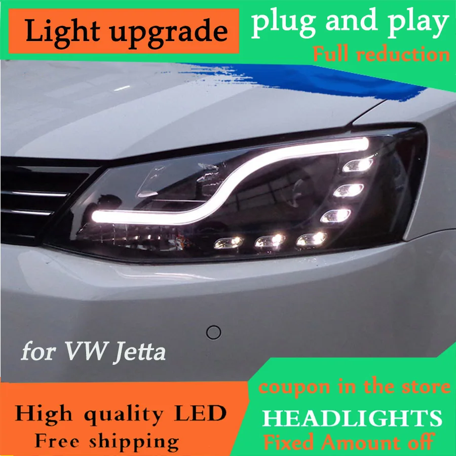D-YL Стайлинг автомобиля или VW JETTA MK6 фары светодиодный 2011-2017 ангельские глазки DRL