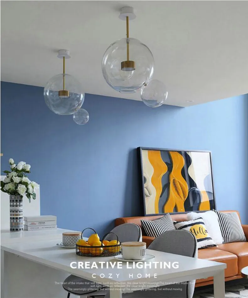 Молекулярный мяч с одной головкой подвесные светильники led hanglamp лофт декор лампы