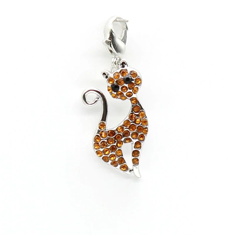 2016 New Super Deal Best Selling Fashion Lobster clasp pendants Charms Fox DIY Jewelry Accessories Full Rhinestone Free Shipping | Украшения