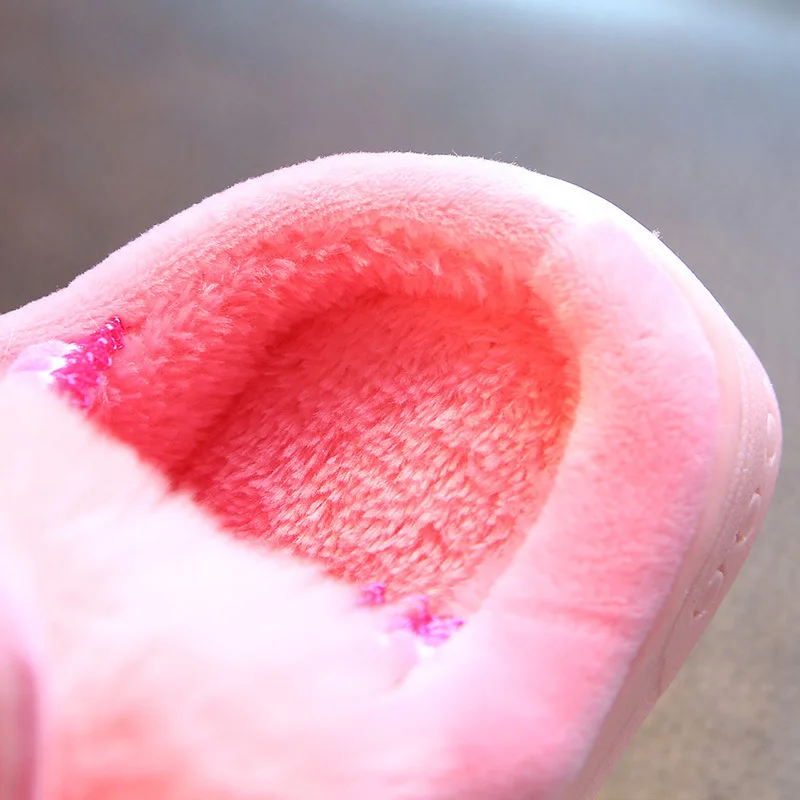 Зимние теплые тапочки из хлопчатобумажной ткани/Дети мультфильм кролик Домашние