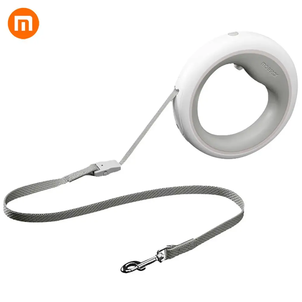 Xiaomi Moestar, выдвижной поводок для собак, кольцо со светодиодным освещением, гибкий ошейник для собак, щенков, Тяговый канат, длина ремня, 2,6 м, умный пульт дистанционного управления