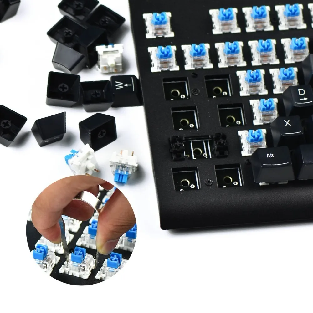 Механическая игровая клавиатура с RGB подсветкой TKL 87 ключ тактильные щелкающие анти-ореолы QWERTY геймерская клавиатура Z77