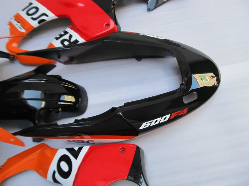 REPSOL красный черный обтекатель комплект для CBR600 F4 99 00 литьевая форма CBR600F4 1999 2000