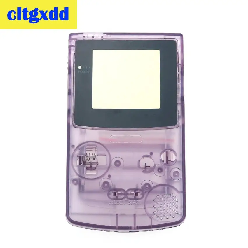 Clear purple Cltgxdd полный корпус в виде ракушки чехол для nintendo Запчасти для Gameboy GBC Ремонт Часть пакет игровой машины интимные аксессуары - Цвет: Clear purple