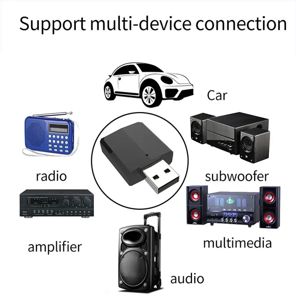 3 в 1 USB Bluetooth 5 0 аудио передатчик/приемник стерео музыка мм AUX беспроводной адаптер