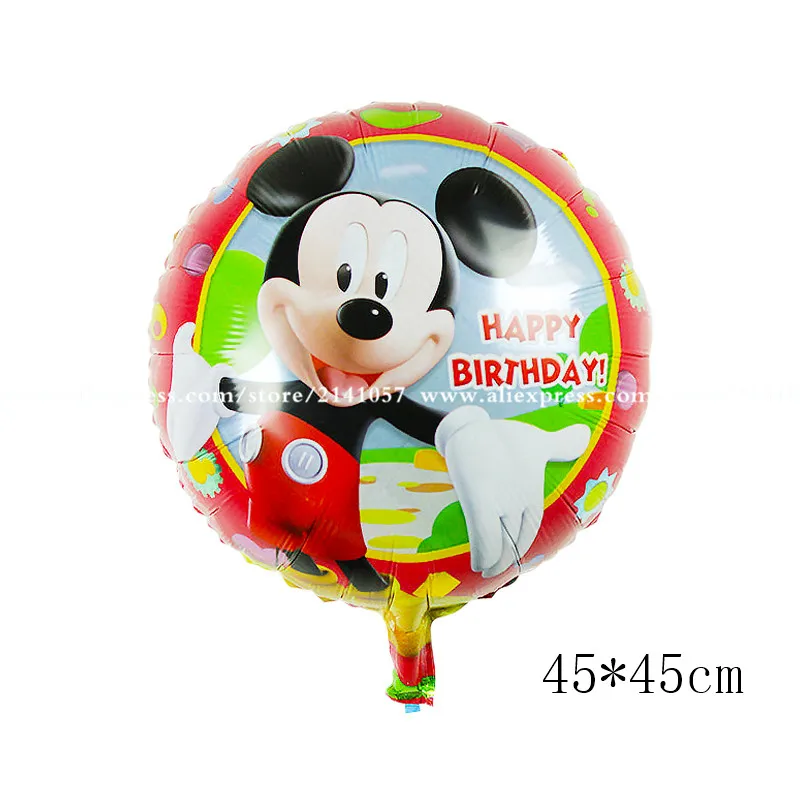 45x45 Birthday Micke 1 шт. с Микки Маусом Мышь Фольга воздушные шары День рождения Минни Маус, милая Минни головы воздушные шары Свадебный декор классические игрушки, принадлежности для вечеринок - Цвет: 45x45 Birthday Micke