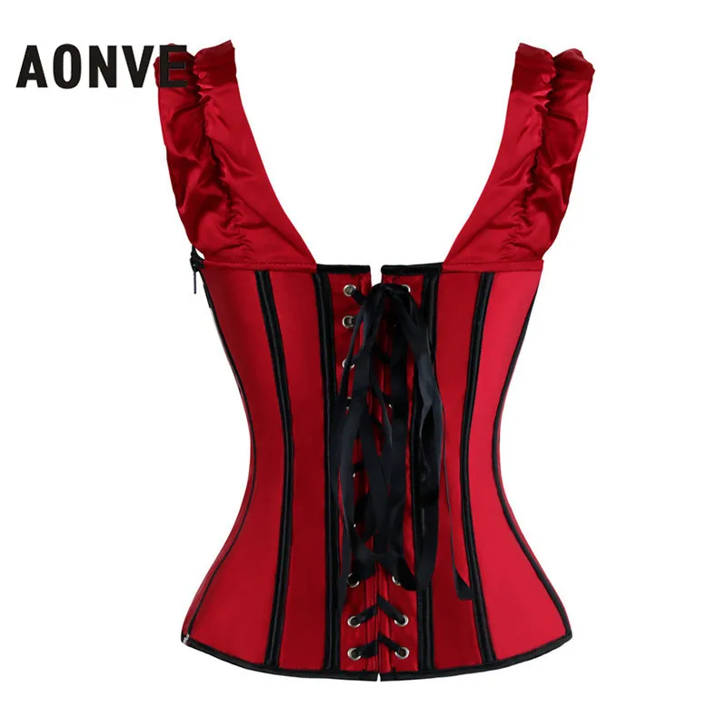 Женский винтажный корсет AONVE красное нижнее белье бюстгальтер | Женская одежда