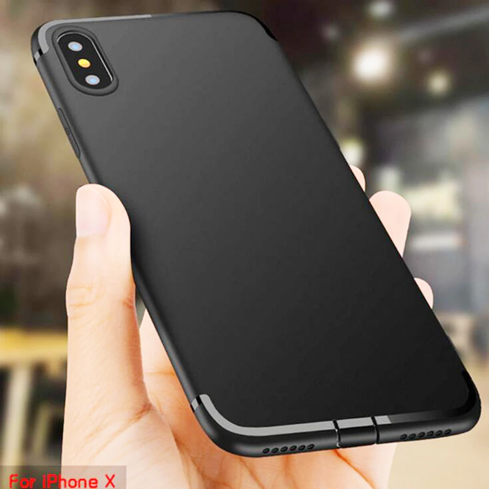Силиконовый чехол для iPhone X 8 Plus мягкий карамельный цвет встроенный пылезащитный