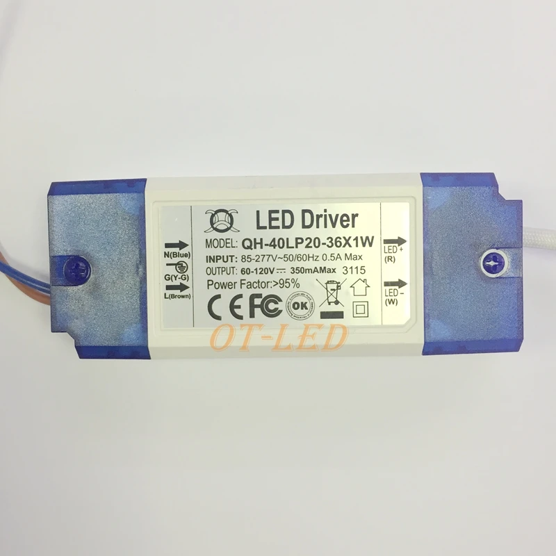 Светодиодный драйвер 2 шт. 20 Вт 30 40 36x1 350 мА прожектор высокой мощности|led beamer|led lamled