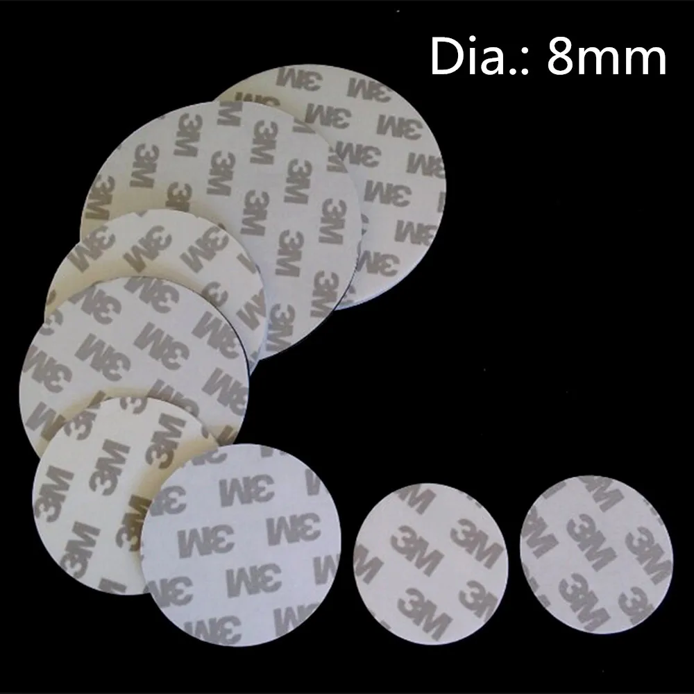 Round Dia. 8mm by Strong Adhesive EVA White or Black Foam Tape 9080 Stickers Pad Mounting Double Sided Use Broadly 1000pcs