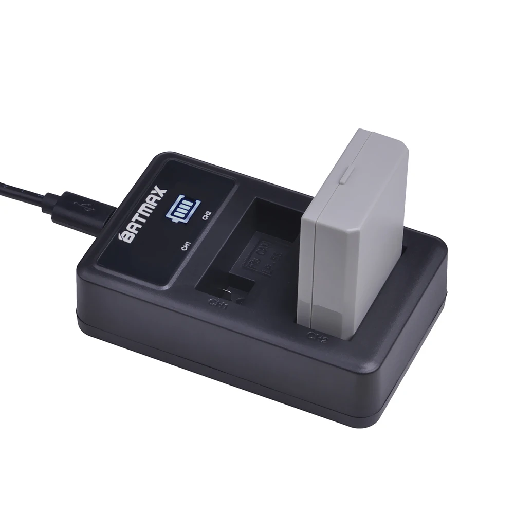 Аккумуляторная батарея Batmax 1 шт. 1500 мАч с двумя USB-портами и светодиодной